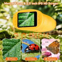 Kids Microscope Handheld, Digital Microscope for Kids with 2" Screen, Pocket Microscope Magnifying Glass for Kids, Portable STEM Toys for Age 5-7 8-13, Photo & Video Edu Gift USB Rechargeable – Orange - Image 7