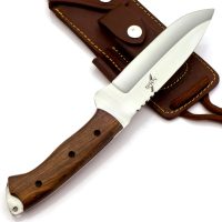 Azmera Bushcraft Hunting Knife with Fire Starter, Stainless Steel Fixed Blade Survival Knife,Handmade Knife with Leather Sheath, Outdoor Knife, Camping Knife - Image 2
