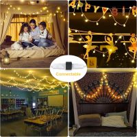 JMEXSUSS 100 LED Connectable Globe String Lights Indoor Bedroom, 33ft Warm White Christmas String Lights Plug in with Remote, 8 Modes Hanging Fairy Lights Outdoor for Room Classroom Dorm Party Decor - Image 4