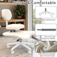 Cross Legged Office Chair with Wheels, Criss Desk Home Meditation, Yoga ADHD Ergonomic Kneeling with Lumbar Support and Adjustable Height Stool - Image 6