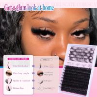 Lash Clusters 100D Long 12-20mm Lash Spikes Eyelash Clusters Volume Individual Lashes DIY Spiky Lash Extension Mega Cluster Eyelash Extensions Mink Strips Lashes Thick by CORUSCATE - Image 5