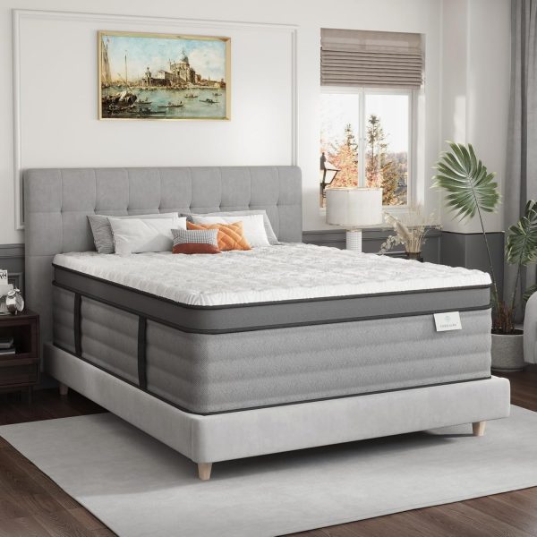 Onlylucky Twin Size Mattress, 12 Inch Hybrid Twin Mattress in a Box with Gel Memory Foam & Pocket Springs for Back Pain Relief, Edge Support & Motion Isolation, Medium Plush, 365-Night Trial