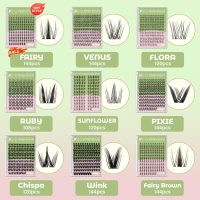 KEYYOU Fairy Lash Clusters Kit, Manga Eyelash Extension Kit at Home, D Curl, Wispy Natural Invisible Band Lash with Waterproof DIY, Fairy-D-8-18MIX, 144 pcs - Image 5