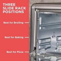 BLACK+DECKER 8-Slice Extra Wide Convection Toaster Oven, Fits 9"x13" Oven Pans and 12" Pizza, Bake, Toast, Broil, and Keep Warm Functions, Countertop Compact Design with Stainless Steel Finish - Image 9