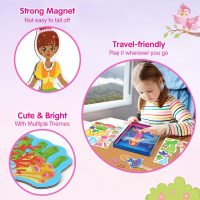 Mocoosy Magnetic Dress Up Dolls for Girls, Princess Mermaid Fairy Ballerina Magnet Dolls Dress Up Kits, Travel Game Car Road Trip Airplane Activity Toys Birthday Gifts for Toddler Girls Ages 3 4 5 6 7 - Image 5