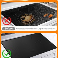 Stove Top Covers For Electric Stove Mat, Heat Resistant Stove Mat for Glass Top Stove Double-Sided Fireproof Waterproof Oilproof 30 x 21 Inches Black - Image 3