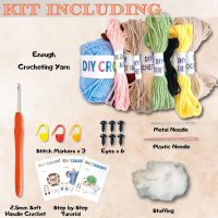 Amigurumi Crocheting Animals Kits, Crochet Kit for Beginners with Step-by-Step Video Tutorials-Hedgehog,Elephant, Turtle, Knitting Starter Pack for All Ages Birthday Gift Idea - Image 2
