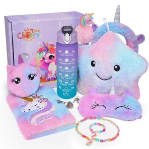 Cherry Tale Unicorn Gifts for Girls Age 6-8, Kids Unicorn Toys Set with Light Up Star Pillow Diary Headband Eye Mask Christmas Birthday Gifts for Little Girls Age 4 5 6 7 8 9 10