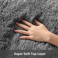 Ophanie Upgrade 4x6 Rugs for Bedroom, Grey, Fluffy Shaggy Soft Area Rug, Gray Non-Slip Indoor Floor Carpet for Living Room, Kids Baby Boys Teen Dorm Home Decor Aesthetic, Nursery, Rug - Image 2