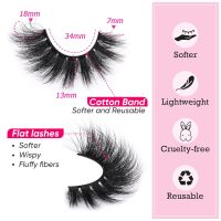 Mink Lashes Full Volume False Eyelashes 18mm Dramatic Faux Mink Eyelashes Natural Look Cat Eye Volume Eye Lashes Multipack by Focipeysa - Image 2