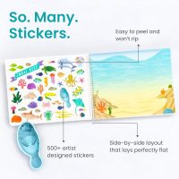 Cupkin Animal Sticker Book Activity for Kids, Toddler Airplane Travel Essentials, 500+ Habitat Stickers for Kids + 12 Scenes + 12 Coloring Book Pages, Animal Lover Gift, Childrens Crafts for Ages 2-8 - Image 2