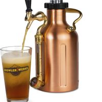 GrowlerWerks uKeg Carbonated Growler-Great Gift for Beer Lovers, 64 oz, Copper - Image 4