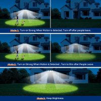LED Security Lights Motion Sensor Outdoor Lights, 5000K Daylight, IP65 Waterproof, Dusk to Dawn, 3-Head Motion Detected Flood Light for Garage, Yard, Porch, 2Pack - Image 5