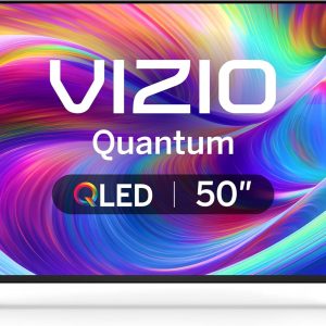 VIZIO 50-inch Quantum 4K QLED HDR Smart TV w/Dolby Vision HDR, WiFi 6, Bluetooth Headphone Capable, Apple AirPlay, Google Cast Built-in (VQD50M-08, New)