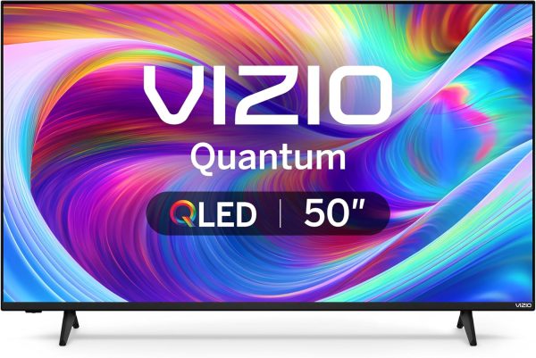 VIZIO 50-inch Quantum 4K QLED HDR Smart TV w/Dolby Vision HDR, WiFi 6, Bluetooth Headphone Capable, Apple AirPlay, Google Cast Built-in (VQD50M-08, New)