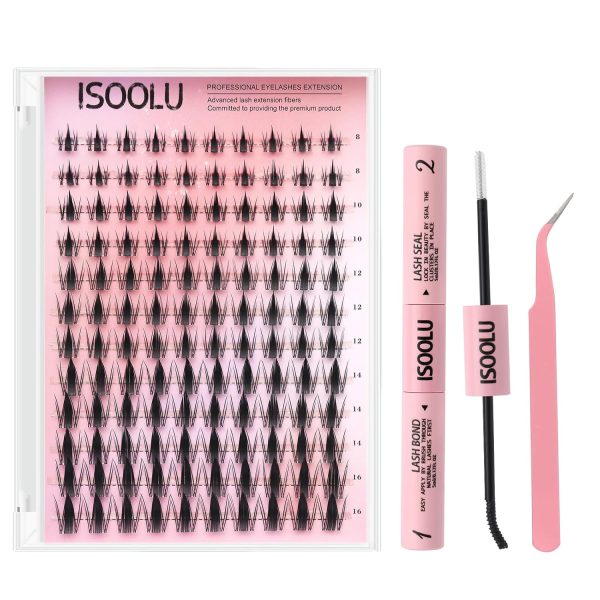 Fairy Lash Clusters Manga Individual Lashes C Curl Wispy Eyelash Clusters WideSpan Eyelash Extension Kit with Lash Bond and Seal Wet-Look Spiky Cluster Lashes (Fairy Kit)
