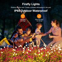 Solar Lights Outdoor(4-Pack, 32 LEDs), ASMAD Solar Garden Lights, Outdoor Decorations, Firefly Light for Patio Decor, Big Bulb, Unique Gifts for Women, Gifts for Grandma - Image 6