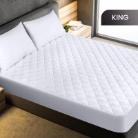 Utopia Bedding Quilted Fitted Mattress Pad, King Size, Elastic Fitted Mattress Topper Protector and Cover Stretches up to 16 Inches Deep, Machine Washable (White) - Image 2