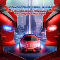 Spider Transform RC Cars Toys with Eye & Underbody Lights, 2.4GHz Remote Control Car One-Button Deformation, Fast 360°Rotation Robot Toys Birthday Gifts for 3 4 5 6 7 8 9 10 Year Old Boys Age 4-7 8-12 - Image 2