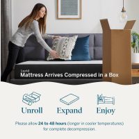 Lucid 8 Inch Memory Foam Mattress - Medium Plush Feel - Gel Infusion - Memory Foam Infused with Bamboo Charcoal - Breathable - CertiPur Certified - FullFull Size - Image 6