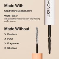 Honest Beauty 2-in-1 Extreme Length Clean Mascara + Lash Primer | Lengthening + Volumizing | Cruelty Free + Safe for Sensitive Eyes | Black, .27 fl oz - Image 4
