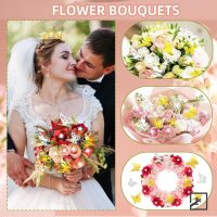 ZIFTY 4 Pcs Crowns for Flower Bouquets Accessories with 12 Pcs Gold Butterfly Decorations and 50 Pcs Diamond Pins for Flower Bouquets, Cake Topper (Gold, Silver) - Image 5