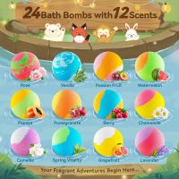 Bath Bombs for Kids with Surprise Inside – 24 Pack Handmade Bath Bombs with Glow-in-The-Dark Land & Sea Toys, Fizzy Bath Salt Balls, Birthday Party Favors for Boys and Girls - Image 6