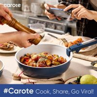 CAROTE 27pcs Ceramic Cookware Set Nonstick, Pots and Pans Set Non stick, Non Toxic Cookware, Dishwasher/Oven Safe, RV/Camping Cookware Set, Pan and Pot with Kitchen Utensils, Navy Blue - Image 5