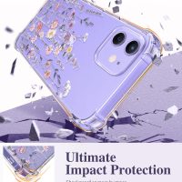 GVIEWIN for iPhone 12 Case and iPhone 12 Pro Case with Screen Protector + Camera Lens Protector, Clear Flexible TPU Shockproof Cover Women Girls Flower Pattern Phone Case 6.1 (Floratopia/Colorful) - Image 4