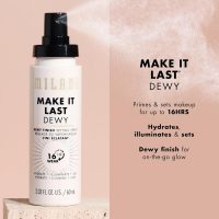 Milani Make It Dewy Setting Spray 3 in 1- Hydrate + Illuminate + Set (2.03 Fl. Oz.) Makeup Finishing Spray - Makeup Primer & Hydrating Setting Spray - Image 3
