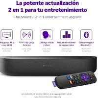 Roku Streambar 4K HDR Streaming Device & Premium Soundbar All in One (Spanish Edition) | Roku Streambar Dispositivo 4K HDR de Streaming y barra de sonido Premium Todo en uno con Control remoto de voz - Image 3