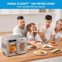 Midea Flexify French Door Toaster Oven Air Fryer Combo, 26.4 QT, Extra Large Air Fryer Countertop Oven 10-in-1 Combo, 25% Faster Cooking and 90% Less Oil, Stainless Steel - Image 10