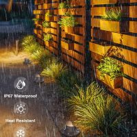 SUNVIE 12 Pack Low Voltage Landscape Lighting 12W LED Outdoor In-Ground Waterproof Shielded Well Lights Warm White Paver Lights with Wire Connectors for Pathway Garden Yard Fence Deck - Image 4