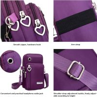 Small Crossbody Bag for Women - Mini Phone Purses with Crossbody Strap and Wallet - Nylon Arm Bag - Image 5