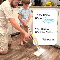 Quiggly Toy Spray Mop for Kids - Toddler Cleaning Set with Real Water Sprayer - Montessori Cleaning Set Mini Sweeper - Educational and Fun Kids Mop - Squeeze and Spray - Image 6