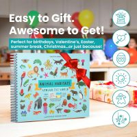Cupkin Animal Sticker Book Activity for Kids, Toddler Airplane Travel Essentials, 500+ Habitat Stickers for Kids + 12 Scenes + 12 Coloring Book Pages, Animal Lover Gift, Childrens Crafts for Ages 2-8 - Image 6