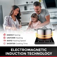 Mueller RapidTherm Portable Induction Cooktop, 1800W Hot Plate Electric Stove Top Burner. 8 Temp Levels, Auto-Off & Pot Detection, LED Display, Child Lock, 4 Programs, Burners for Cooking - Image 5