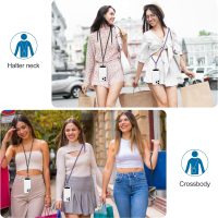 takyu Phone Lanyard, 2 Pack Adjustable Cell Phone Lanyard Crossbody Neck Strap & 2 Pack Wrist Strap with Tether Tabs Compatible for iPhone Android Smartphones- DarkPule Black - Image 6