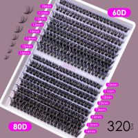 Ocean Pearl Lash Clusters 320pcs 3D Thick Lash Clusters kit 60D+80D Lashes,Eyelashes,Lash Extension Kit,Eyelash Clusters with Lash Bond&Seal&Remover&Tweezers,Lashes Clusters Eyelash Extensions Kit - Image 4