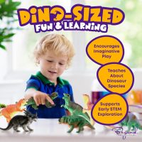 Beyond Innoventions Dinosaur Toys for Kids 2-4 | Value Pack of 12 Realistic Dino Toy, Play Mat & Storage Box Included | Non-Toxic & BPA Free | Plastic Dinosaur Toys for Kids 3-5 - Toy Dinos - Image 4