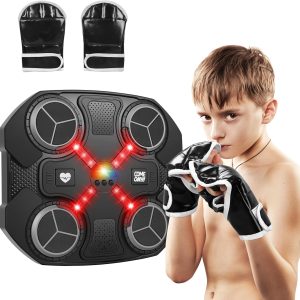 Music Boxing Machine Sport Toys for Kids,Wall Mounted Bluetooth Smart Punching Target,Training Pad Toy with Boxing Glove,Ideas Toys for Boys Girls Kids 3 4 5 6 7 8 9 10 11 12+ Years Old
