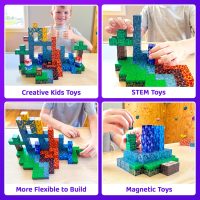 Magnetic Blocks 100PCS Kids Toys Magnetic Building Blocks Sensory Stem Boys Toys Ages 3-5 4-6 5-7 Classroom Must Haves 3 4 5 6 7 8 9 10 Year Old Boy Birthday Gifts - Image 3