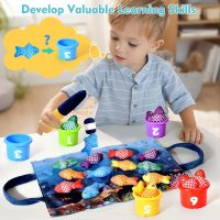 Montessori Toys for 1 Year Old Boy Girl Gifts, Cloth Fishing Game Toddler Toy 1-3, Sorting Learning Baby Toys 6-12-18 Months, One Year Old Girl Boy Birthday Gifts - Image 4