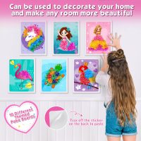 Poke Art Kit for Girls - No Mess Art Craft Activity, DIY Poke Hands Art for Kids, Creative Sensory Toy Set, Birthday Xmas Gifts for Ages 3 4 5 6-8 Year Old Girls Toys - Image 7