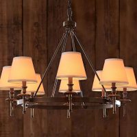 Small Lamp Shade Set of 6 Chandelier Shades 3" X 6" X 5" White Linen Lampshade Clip-On Bulb - Image 4