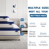 Avenco King Mattress, Hybrid King Size Mattress in a Box, 12 Inch King Size Mattresses with Comfort Foam and Pocket Coils for Pressure Relief Motion Isolation - Image 6