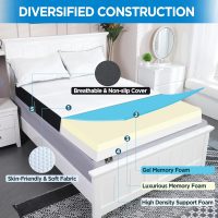 Folding Mattress Queen Size,6 inch Tri-fold Memory Foam Mattress Topper with Washable Cover, Non-Slip Bottom Guest Bed Queen Size, 78" x 58" x 6" - Image 7