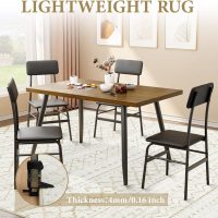 Area Rug for Living Room 6x9: Large Washable Boho Moroccan Rugs Geometric Neutral Rug, Non-Slip Foldable Morden Farmhouse Indoor Floor Carpet for Bedroom Dining Table Home(Beige,6X9) - Image 6