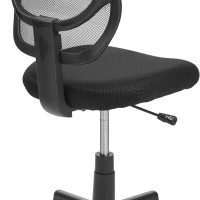 Amazon Basics Rolling Desk Chair, Adjustable, Low Back, Padded Seat, Breathable Mesh, Swivel, Black, 21.25" D x 22.5" W x 38" H - Image 6