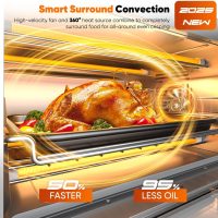 Nuwave Bravo Pro Convection Air Fryer Toaster Oven Combo, 2025 New and Improved, 10-in-1, 50°-450°F Temp Controls, Quick & Even Crisp Technology, 21Qt Capacity, Stainless Steel, PFAS Free - Image 3